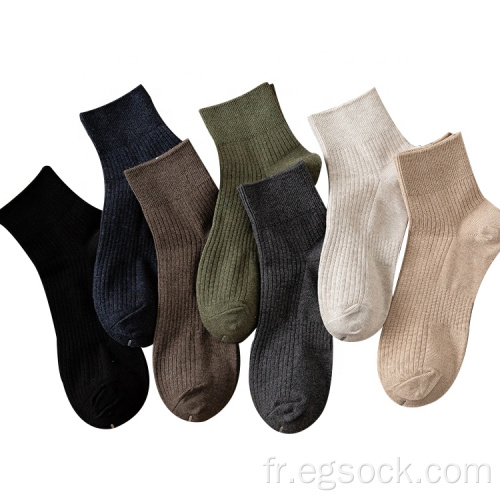 20 paires de tissus tricotés pour hommes chaussettes courtes en coton